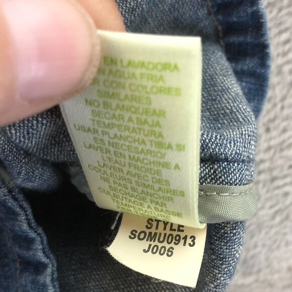 Sigrid Olsen Womens Denim Jean Jacket 12 Embroidered Vintage Button Front Blue - Picture 10 of 14